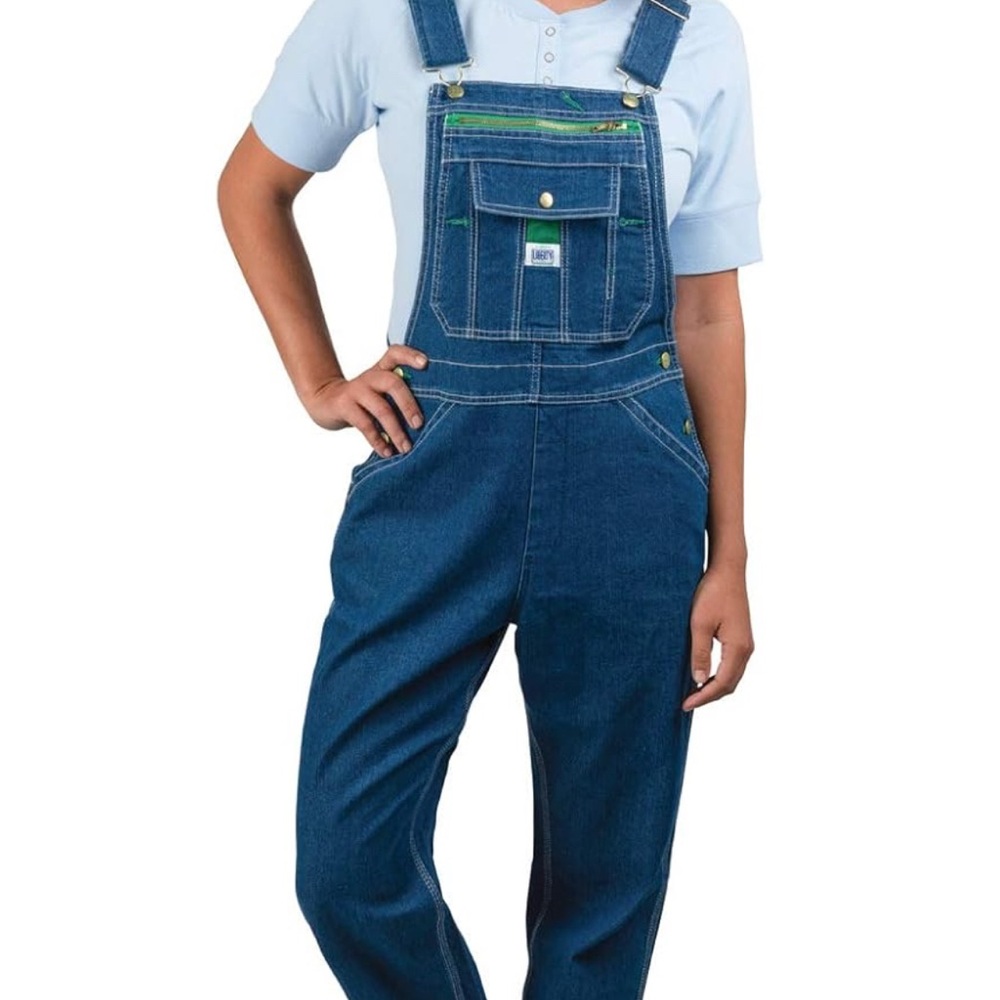Liberty Womens Washed Denim Bib Overalls